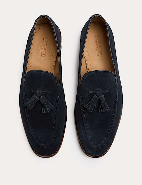 Suede Tassel Loafers