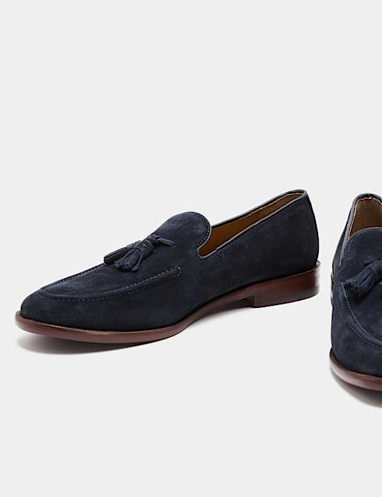 Suede Tassel Loafers