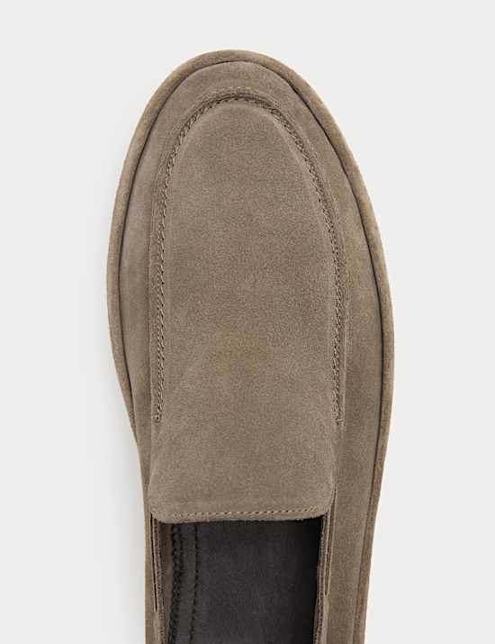 Suede Slip On Loafers