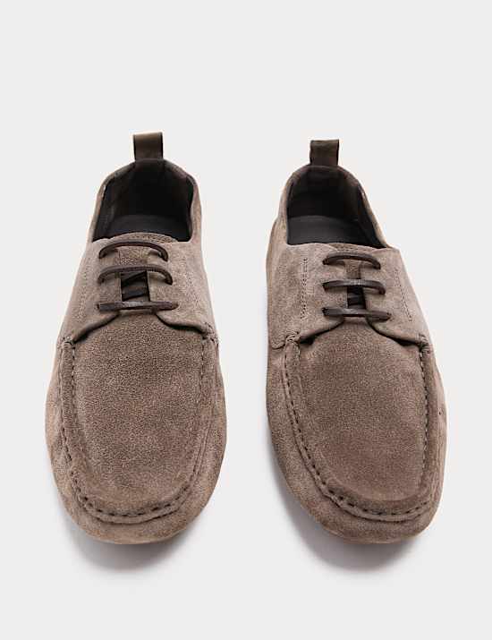 Autograph Suede Lace Up Driver Loafers