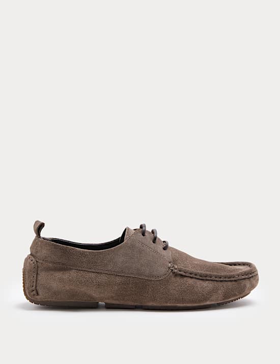Autograph Suede Lace Up Driver Loafers