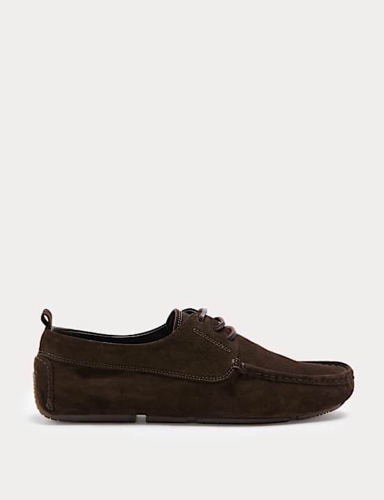 Autograph Suede Lace Up Driver Loafers