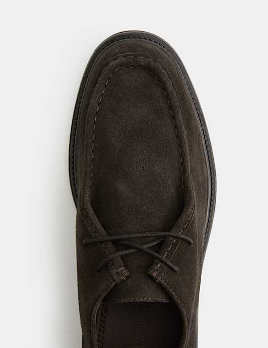 Suede Chunky Sole Apron Shoes