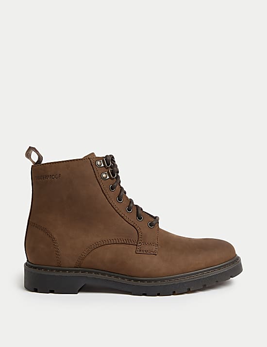 Waterproof  Nubuck Lace Up Boots