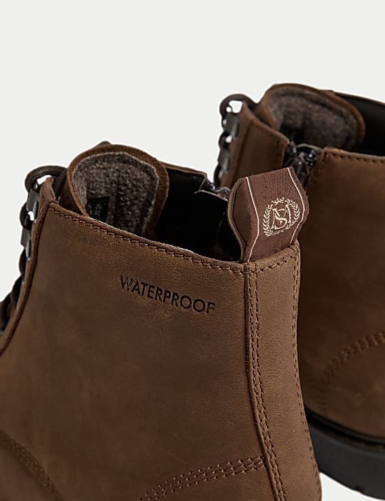 Waterproof  Nubuck Lace Up Boots