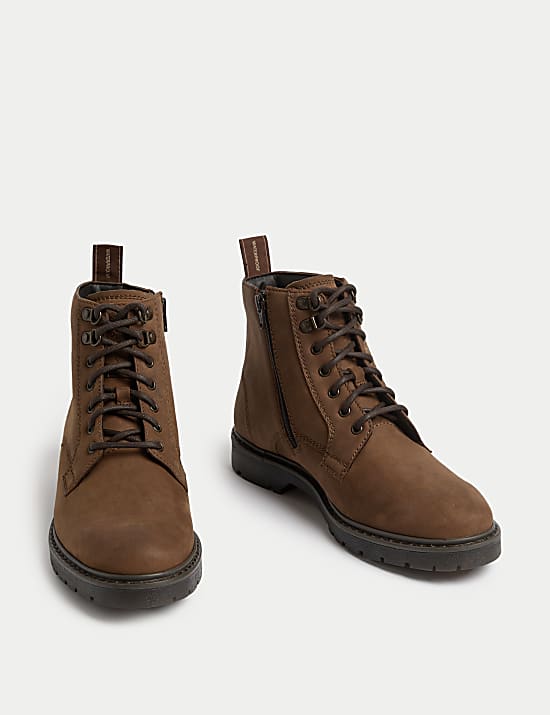 Waterproof  Nubuck Lace Up Boots