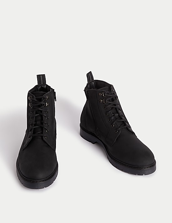 Waterproof  Nubuck Lace Up Boots