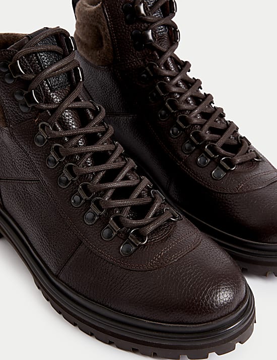 Wanderstiefel aus Leder im Vintage-Stil