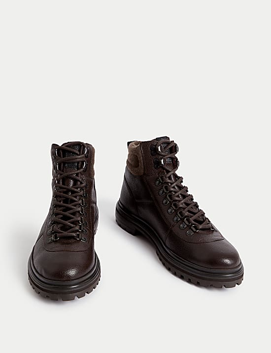 Wanderstiefel aus Leder im Vintage-Stil