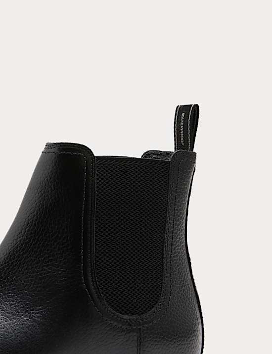 Leather Waterproof Pull-On Chelsea Boots