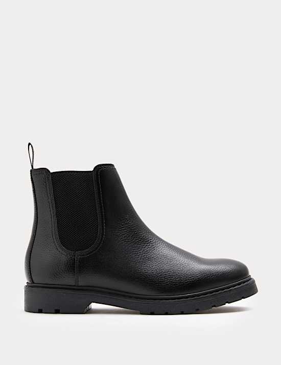 Leather Waterproof Pull-On Chelsea Boots