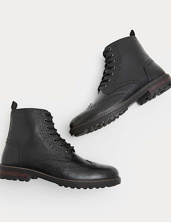 Chukka-Lederstiefel im Budapester-Design