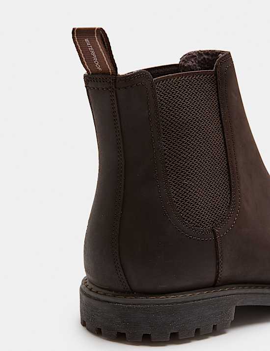 Wide Fit Waterproof Nubuck Chelsea Boots