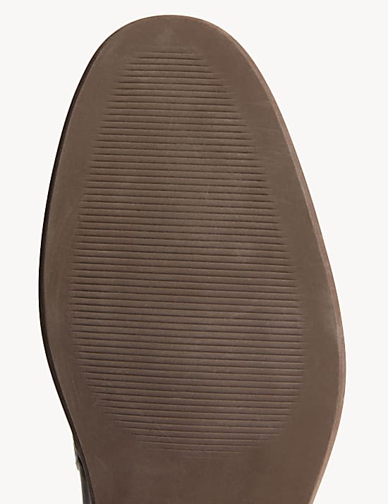 Leather Saddle Slip-On Loafers