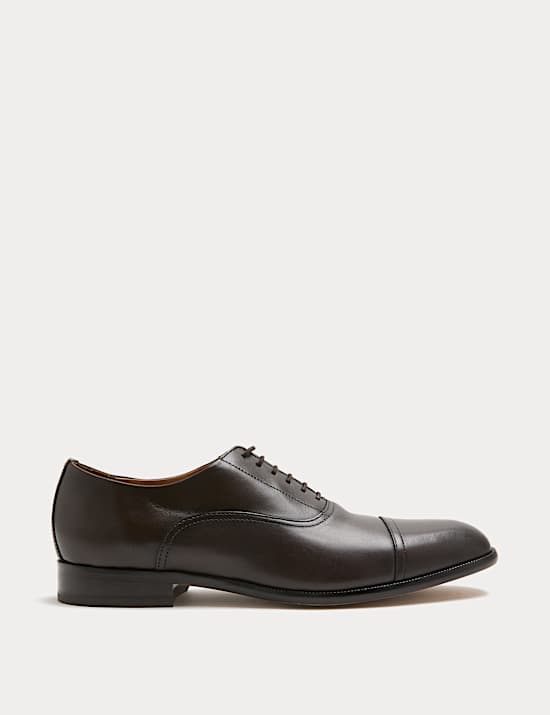 Wide Fit Leather Oxford Shoes