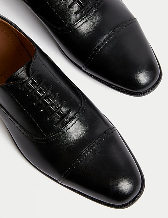 Wide Fit Leather Oxford Shoes