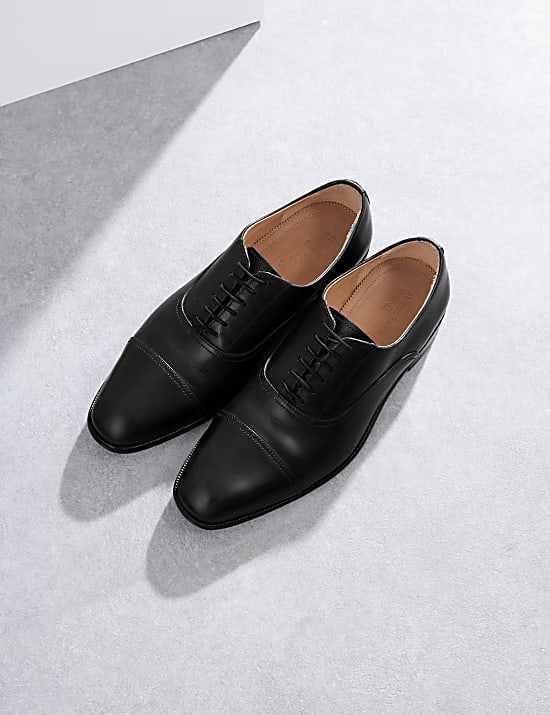 Wide Fit Leather Oxford Shoes