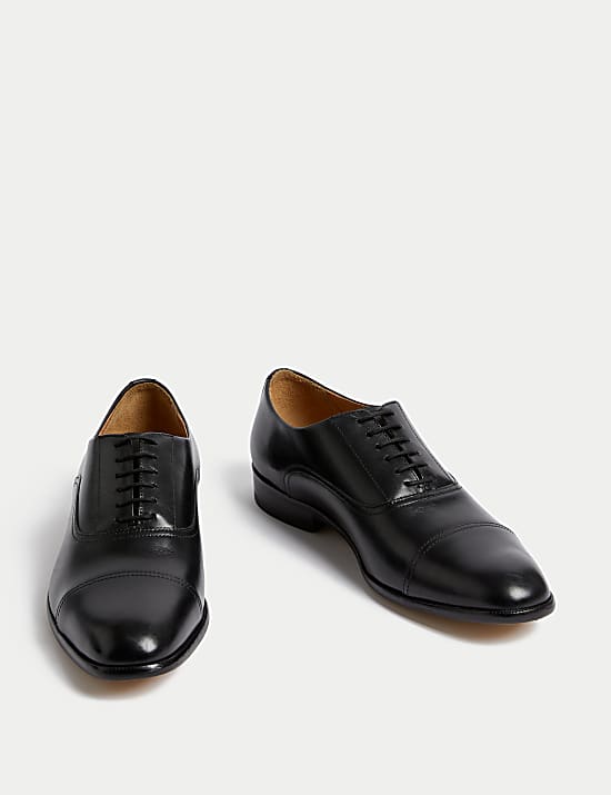 Wide Fit Leather Oxford Shoes