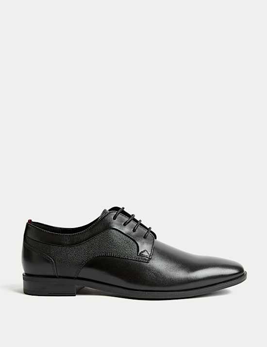 Leather Textured Derby Shoes