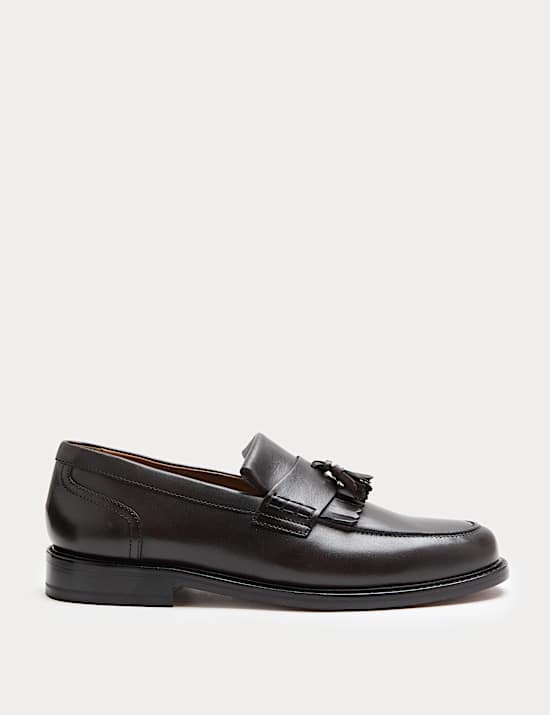 Leather Fringed Loafers