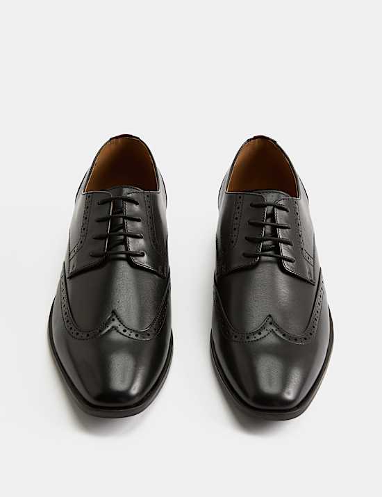Wide Fit Leather Derby Shoes