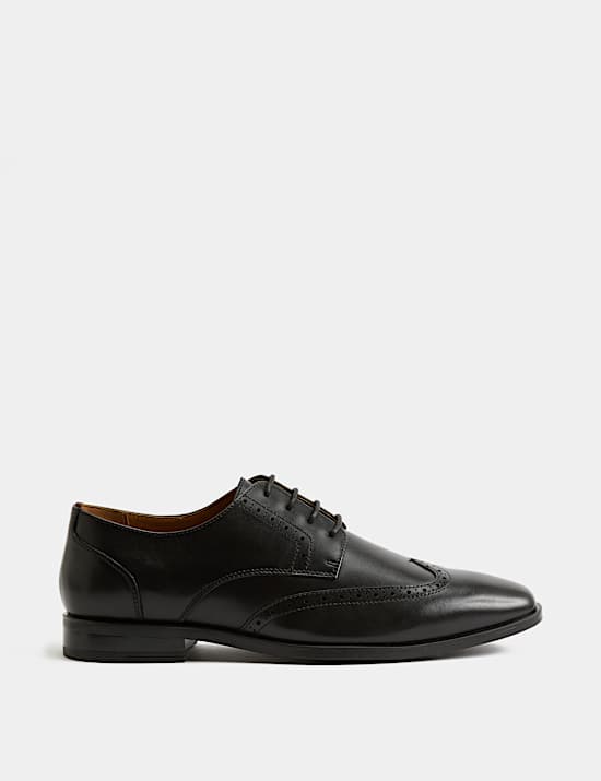Wide Fit Leather Derby Shoes