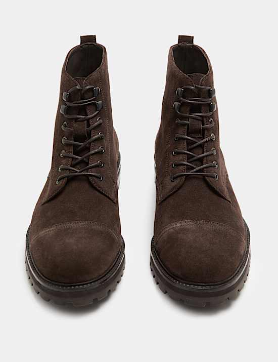 Suede Toe Cap Boots