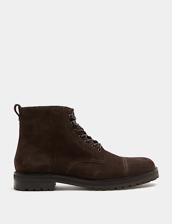 Suede Toe Cap Boots