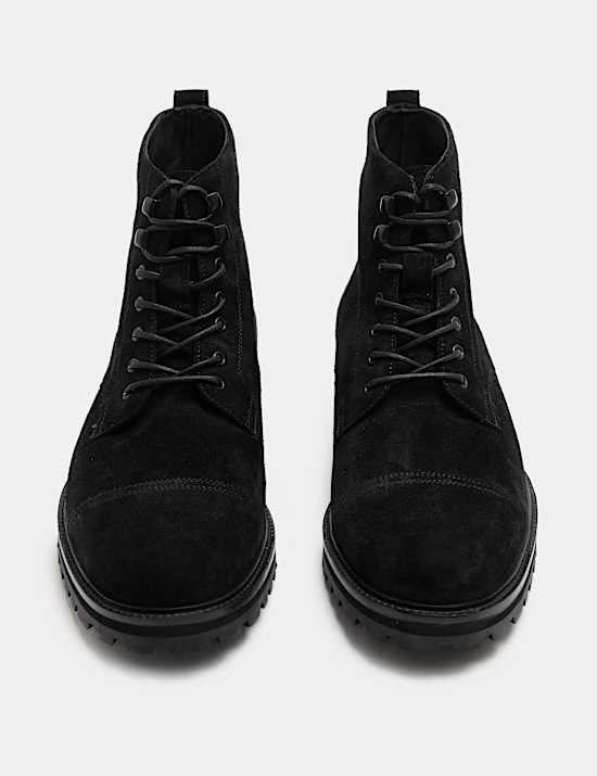 Suede Toe Cap Boots