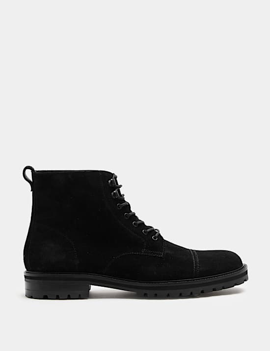 Suede Toe Cap Boots