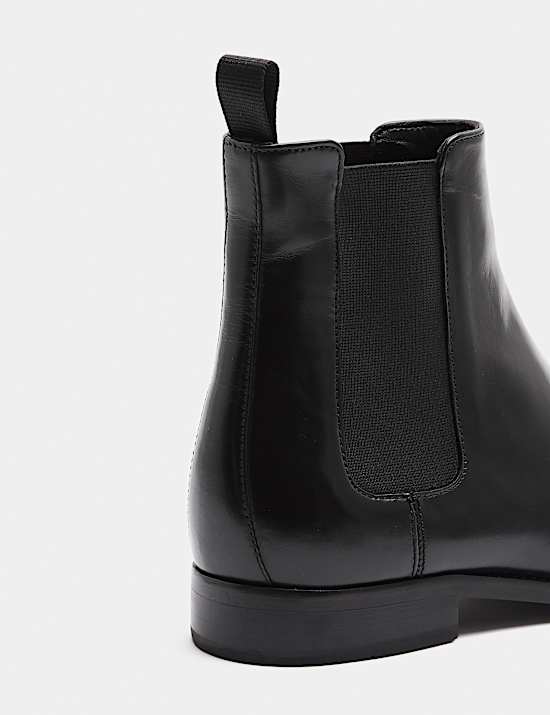 Leather Pull On Chelsea Boots
