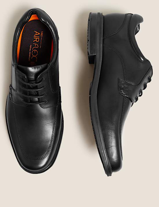 Wide Fit Leather Derby Shoes