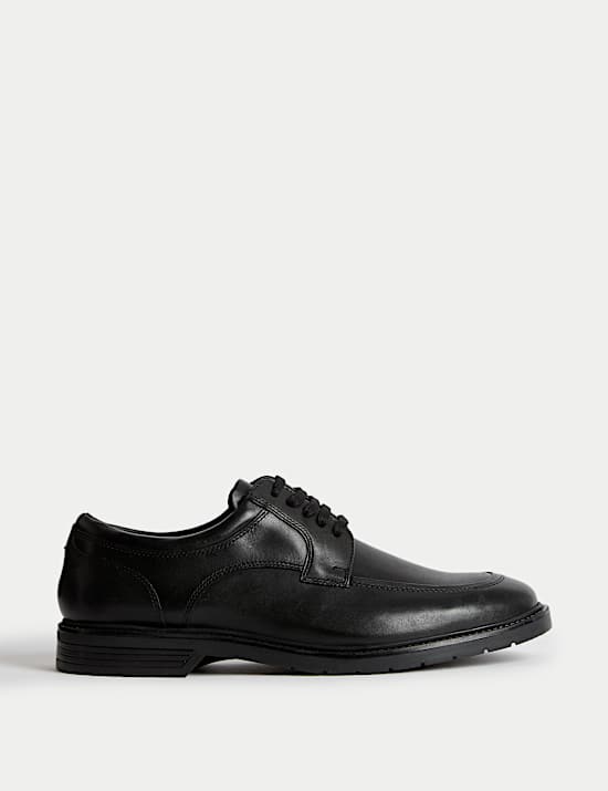 Wide Fit Smart Step Leather Derby Shoes