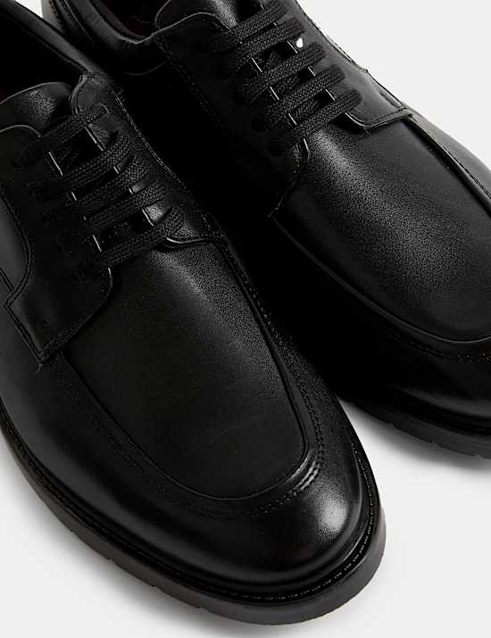 Wide Fit Smart Step Leather Derby Shoes