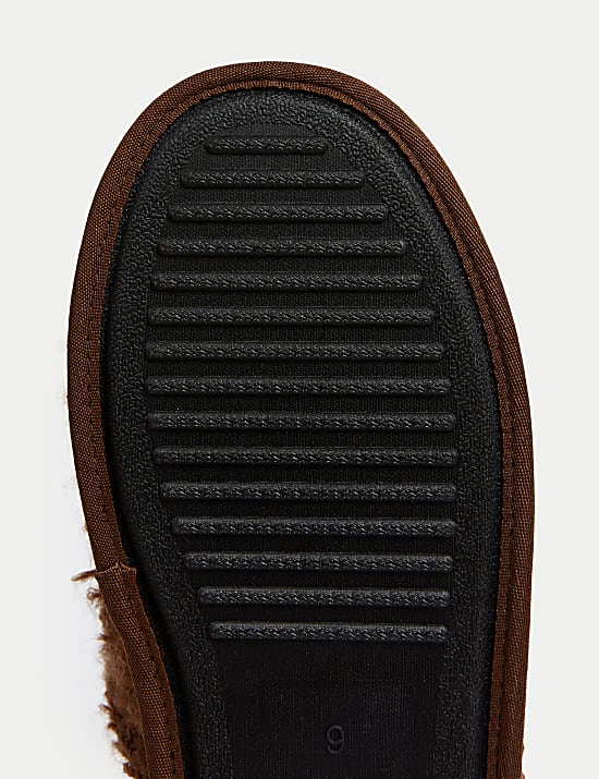 Fleece Lined Mule Slippers with Freshfeet&trade;