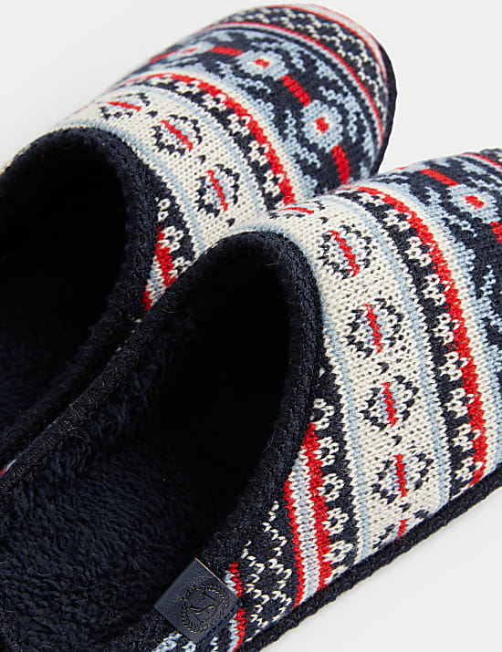 Fair Isle Mule Slippers with Freshfeet&trade;