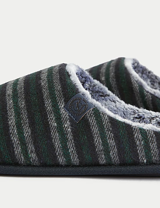 Striped Mule Slippers with Freshfeet&trade;