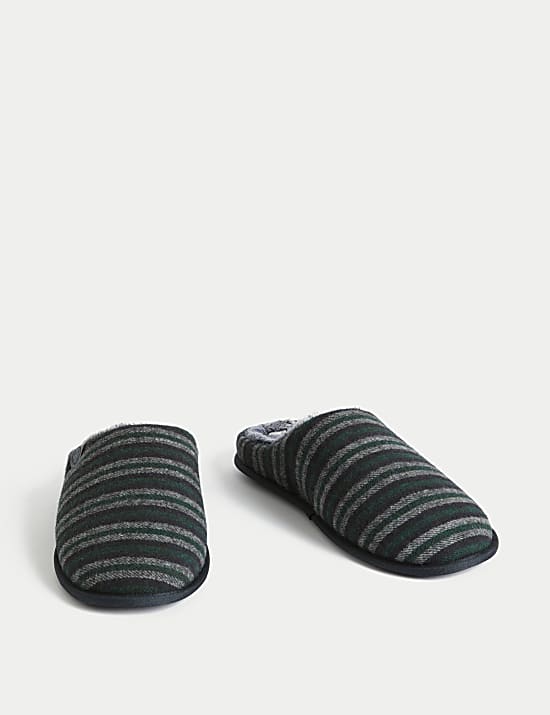 Striped Mule Slippers with Freshfeet&trade;