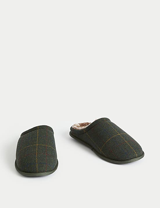 Ρετρό, τουίντ, παντόφλες mule με τεχνολογία Freshfeet™