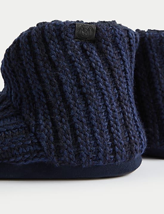 Cable Knit Slipper Boots with Freshfeet&trade;