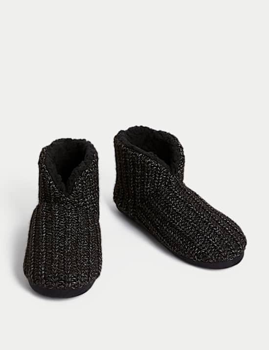 Chaussons montants en maille torsad&eacute;e, dot&eacute;s de la technologie Freshfeet&trade;