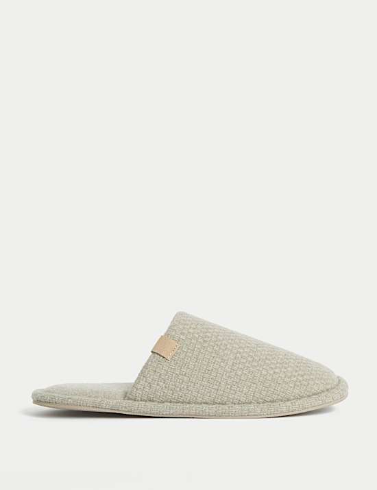 Textured Mule Slippers with Freshfeet™