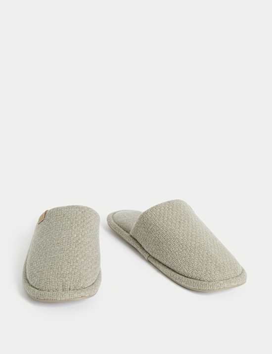 Textured Mule Slippers with Freshfeet&trade;