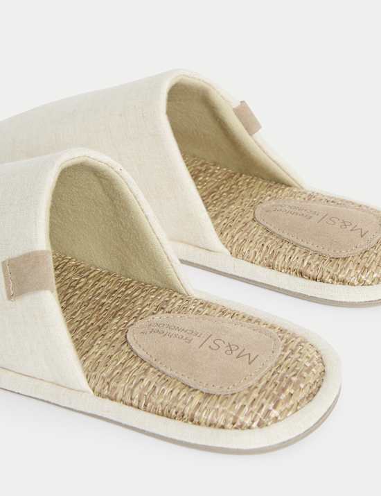 Linen Rich Mule Slippers
