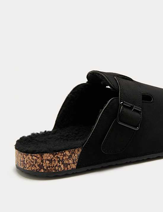 Buckle Mule Slippers
