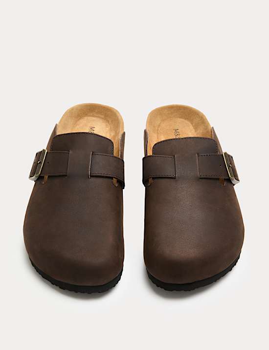 Leather Slip-On Mules