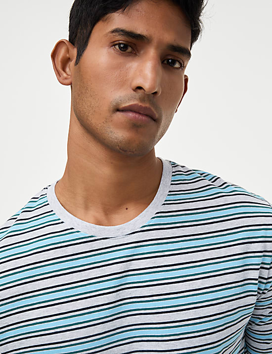 Pijama 100% algod&oacute;n de rayas