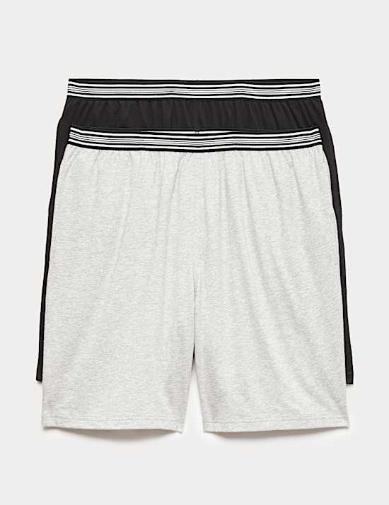 2-Pack Pure Cotton Jersey Pyjama Shorts
