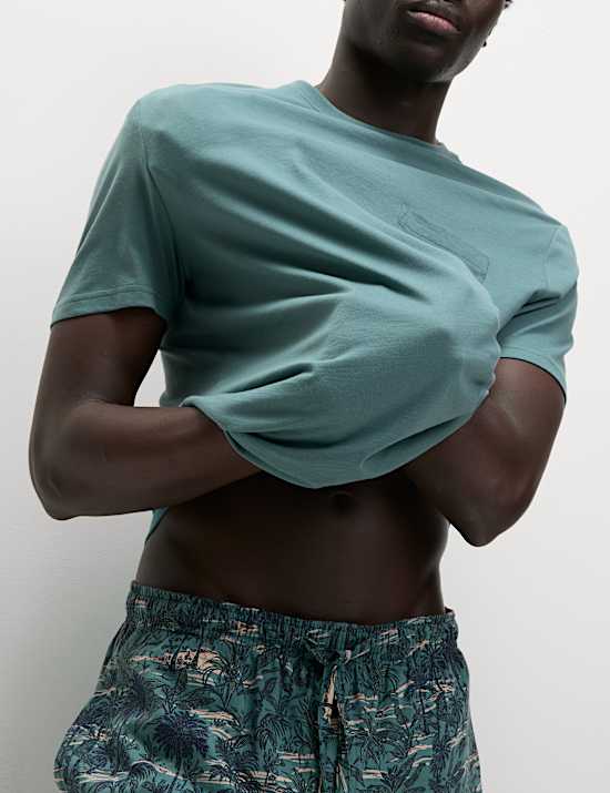 Pure Cotton Palm Print Pyjama Set