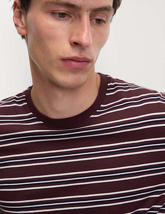 Pure Cotton Waffle Striped Pyjama Set